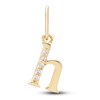 Thumbnail Image 1 of Diamond Accent Letter H Charm 10K Yellow Gold