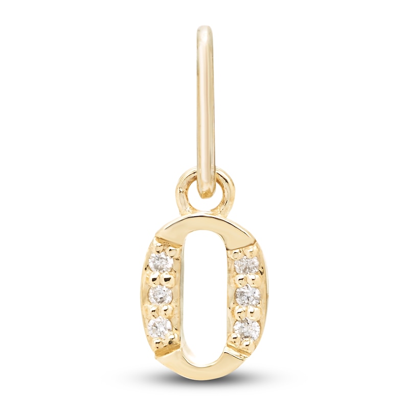 Main Image 1 of Diamond Accent Letter O Charm 10K Yellow Gold
