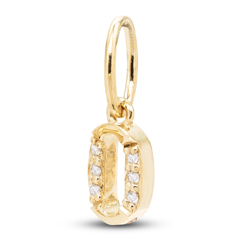 Main Image 2 of Diamond Accent Letter O Charm 10K Yellow Gold
