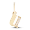 Thumbnail Image 1 of Diamond Accent Letter U Charm 10K Yellow Gold