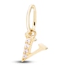 Thumbnail Image 1 of Diamond Accent Letter V Charm 10K Yellow Gold