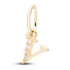 Thumbnail Image 2 of Diamond Accent Letter V Charm 10K Yellow Gold