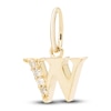 Thumbnail Image 2 of Diamond Accent Letter W Charm 10K Yellow Gold