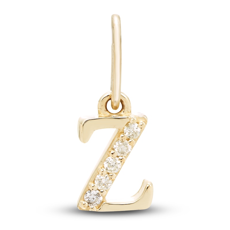 Main Image 1 of Diamond Accent Letter Z Charm 10K Yellow Gold