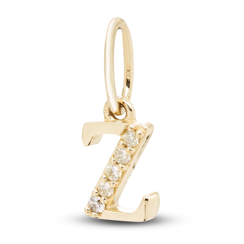 Main Image 2 of Diamond Accent Letter Z Charm 10K Yellow Gold
