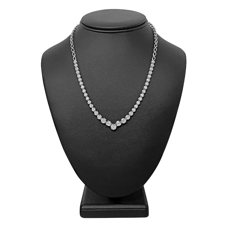 Main Image 3 of Diamond Necklace 1-1/2 ct tw Round 14K White Gold 16"