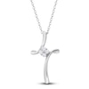Thumbnail Image 1 of Diamond Pendant Necklace 1/10 ct tw Round 14K White Gold 18"