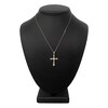 Thumbnail Image 3 of Diamond Cross Necklace 1/4 ct tw Round 14K Rose Gold