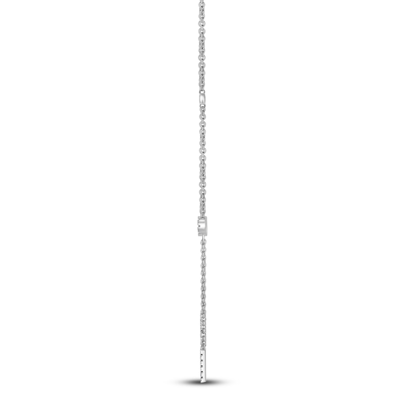 Main Image 2 of Diamond Lariat Necklace 1/3 ct tw Round 14K White Gold