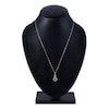 Thumbnail Image 3 of Natural Blue Sapphire Pendant Necklace 1/5 ct tw Diamonds 14K White Gold