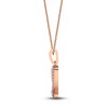 Thumbnail Image 3 of Diamond Ribbon Pendant Necklace 1/10 ct tw Round 14K Rose Gold 18"