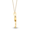 Thumbnail Image 3 of Diamond Heart Key Pendant Necklace 1/20 ct tw Round 14K Yellow Gold 18"