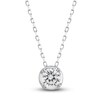 Thumbnail Image 4 of Diamond Circle Pendant Necklace 1 ct tw Round 14K White Gold 18"