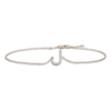 Thumbnail Image 1 of Diamond Letter J Bracelet 1/10 ct tw Round 14K Yellow Gold 7.25"