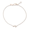 Thumbnail Image 2 of Diamond Letter J Bracelet 1/10 ct tw Round 14K Yellow Gold 7.25"