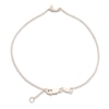 Thumbnail Image 3 of Diamond Letter J Bracelet 1/10 ct tw Round 14K Yellow Gold 7.25"