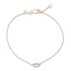 Thumbnail Image 2 of Diamond Initial C Bracelet 1/10 ct tw Round 14K Yellow Gold 7.25"