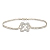 Thumbnail Image 1 of Diamond Butterfly Anklet 1/20 ct tw Round 14K Yellow Gold 9"