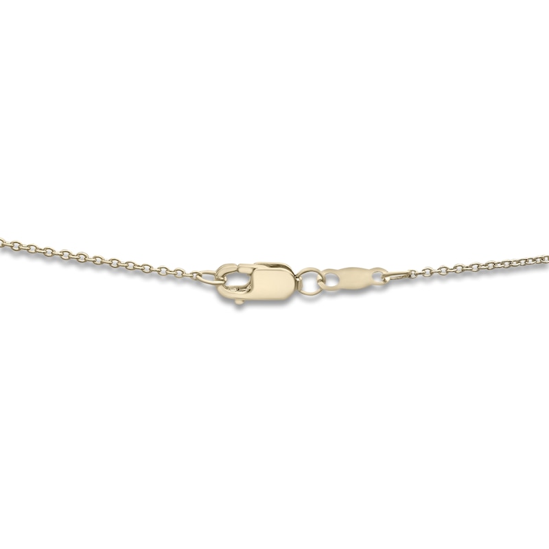 Main Image 3 of Diamond Letter J Necklace 1/10 ct tw Round 14K Yellow Gold 18"