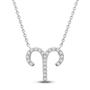 Thumbnail Image 1 of Diamond Aries Necklace 1/10 ct tw Round 14K White Gold 17"
