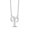 Thumbnail Image 2 of Diamond Aries Necklace 1/10 ct tw Round 14K White Gold 17"