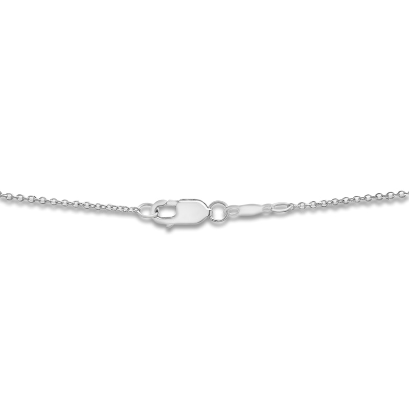 Main Image 3 of Diamond Aries Necklace 1/10 ct tw Round 14K White Gold 17"
