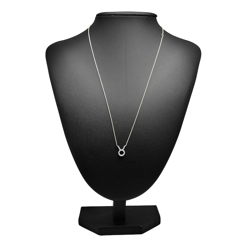 Main Image 3 of Diamond Taurus Necklace 1/10 ct tw Round 14K Yellow Gold 17"
