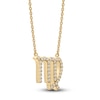 Thumbnail Image 2 of Diamond Virgo Necklace 1/10 ct tw Round 14K Yellow Gold 17"