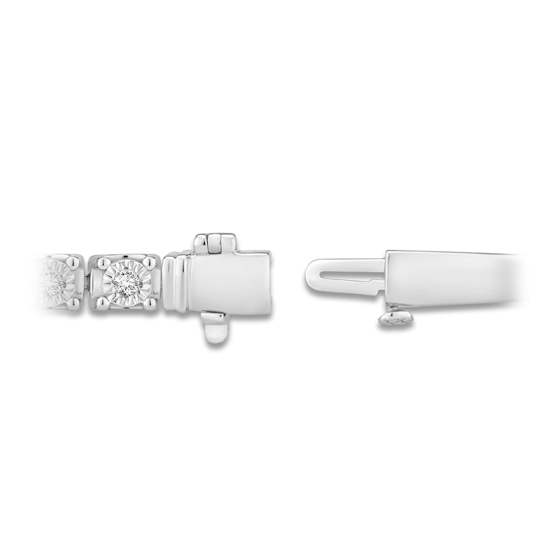 Main Image 3 of Diamond Bangle Bracelet 1/4 ct tw Round 14K White Gold
