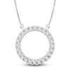 Thumbnail Image 1 of Diamond Circle Necklace 1/5 ct tw Round 14K White Gold 18"