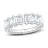 Thumbnail Image 1 of Diamond 7-Stone Anniversary Band 2-1/8 ct tw Round/Emerald 14K White Gold