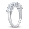 Thumbnail Image 1 of Diamond 7-Stone Anniversary Band 2-1/8 ct tw Round/Emerald 14K White Gold