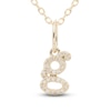 Thumbnail Image 1 of Diamond Letter G Pendant Necklace 1/20 ct tw Round 10K Yellow Gold 18"