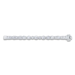 Diamond Bangle Bracelet 7/8 ct tw Round/Oval/ Pear 14K White Gold