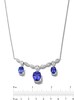 Thumbnail Image 3 of Jared Atelier Oval-Cut Natural Tanzanite & Diamond Necklace 2-7/8 ct tw Platinum 17"