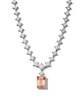 Thumbnail Image 1 of Jared Atelier Natural Rectangle-Cut Morganite & Diamond Necklace 40-1/4 ct tw Platinum 17"