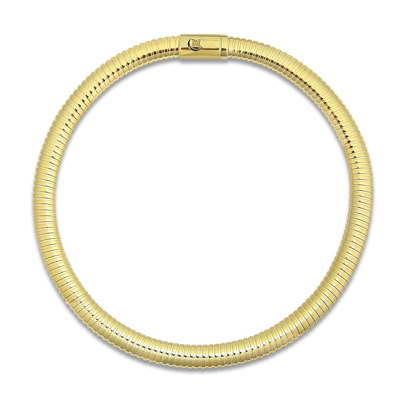 Main Image 1 of LUXE by Italia D'Oro Hollow Tubogas Necklace 18K Yellow Gold 18" 10.0mm