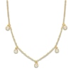 Thumbnail Image 1 of Diamond Station Necklace 1/6 ct tw Round 14K Yellow Gold 18"