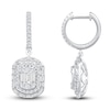 Thumbnail Image 1 of Baguette & Round Diamond Earrings 1-1/2 ct tw 14K White Gold