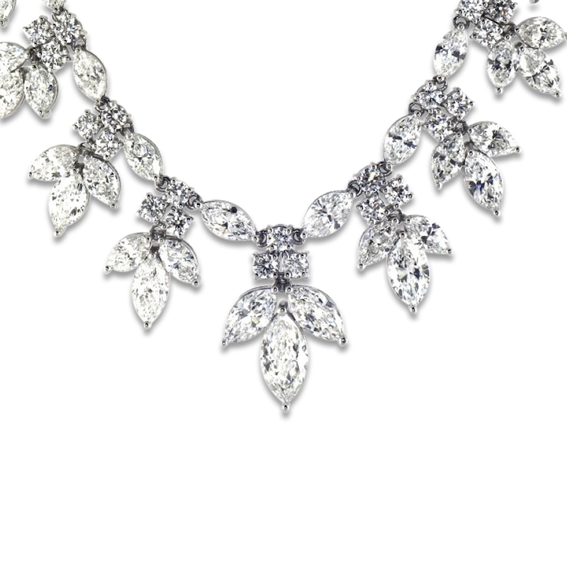 Jared Atelier Round & Marquise-Cut Diamond Necklace 36-3/8 ct tw Platinum 17"