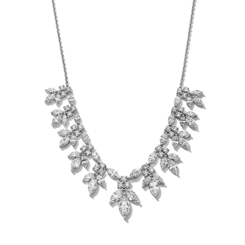 Main Image 1 of Jared Atelier Round & Marquise-Cut Diamond Necklace 36-3/8 ct tw Platinum 17"
