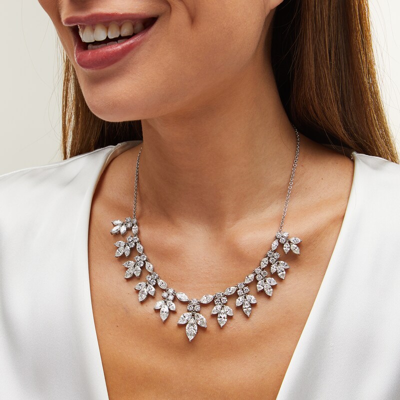 Main Image 2 of Jared Atelier Round & Marquise-Cut Diamond Necklace 36-3/8 ct tw Platinum 17"