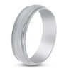 Thumbnail Image 2 of Milgrain Split Beveled Wedding Band 14K White Gold 7mm