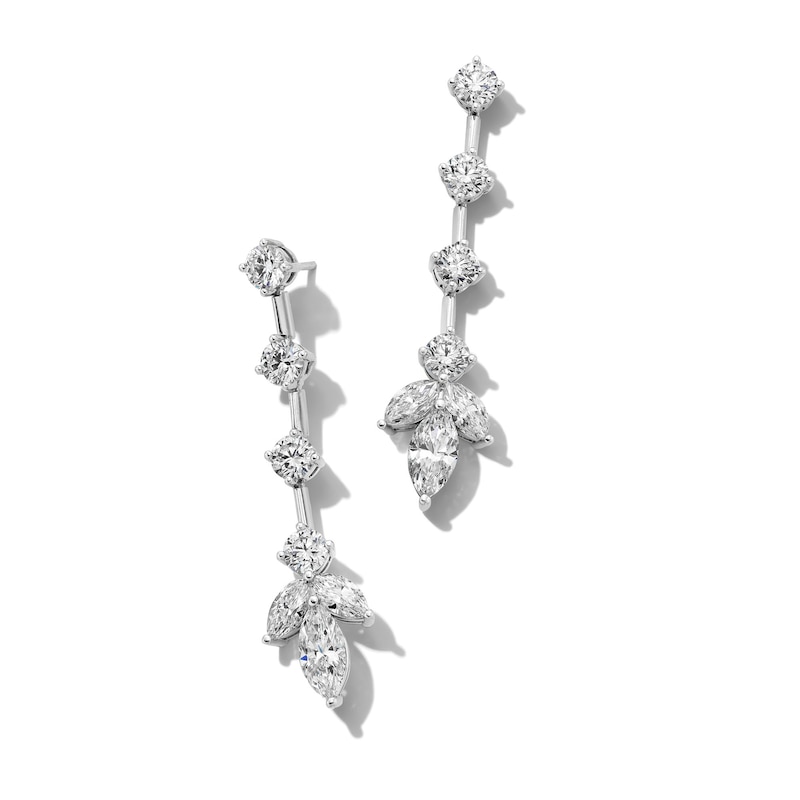 Main Image 1 of Jared Atelier Round & Marquise-Cut Diamond Drop Earrings 7 ct tw Platinum