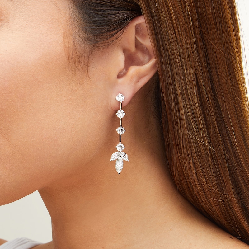 Main Image 2 of Jared Atelier Round & Marquise-Cut Diamond Drop Earrings 7 ct tw Platinum