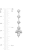 Thumbnail Image 3 of Jared Atelier Round & Marquise-Cut Diamond Drop Earrings 7 ct tw Platinum