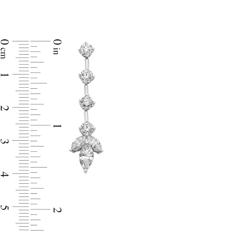 Main Image 3 of Jared Atelier Round & Marquise-Cut Diamond Drop Earrings 7 ct tw Platinum