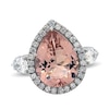 Thumbnail Image 1 of Jared Atelier Pear-Shaped Natural Morganite & Diamond Ring 2-1/4 ct tw Platinum