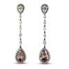Thumbnail Image 0 of Jared Atelier Pear-Shaped Natural Morganite & Diamond Earrings 6 ct tw Platinum