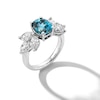 Thumbnail Image 1 of Jared Atelier Natural Blue Zircon & Diamond Ring 2-1/4 ct tw Platinum